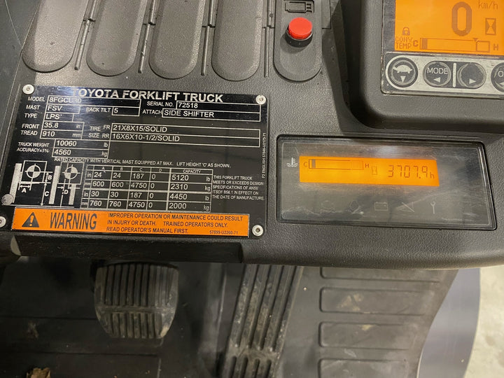Used forklift for sale in Vaughan | 2019 TOYOTA 6,000 LB IC Cushion Forklift | Model: 8FGCU30
