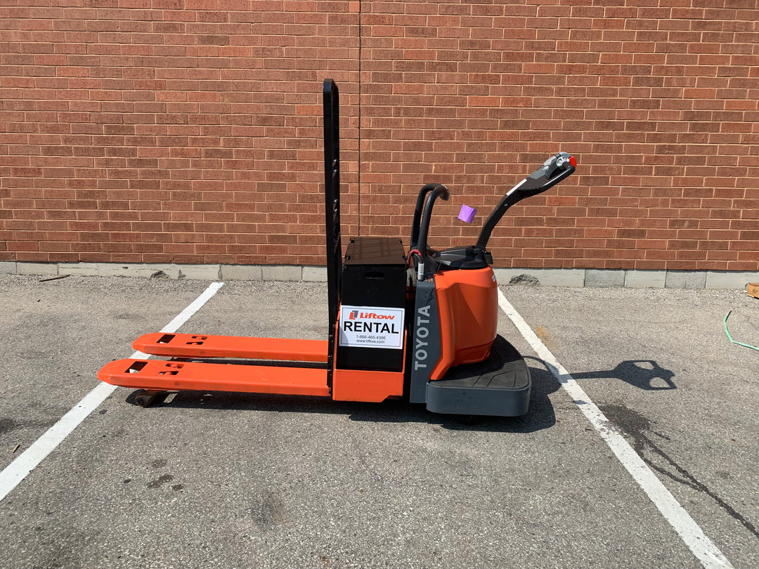 Used forklift for sale in Toronto | 2020 TOYOTA 6,000 LB Electric Walkie Rider Pallet Truck | Model: 8HBE30
