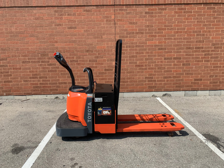 Used forklift for sale in Toronto | 2020 TOYOTA 6,000 LB Electric Walkie Rider Pallet Truck | Model: 8HBE30