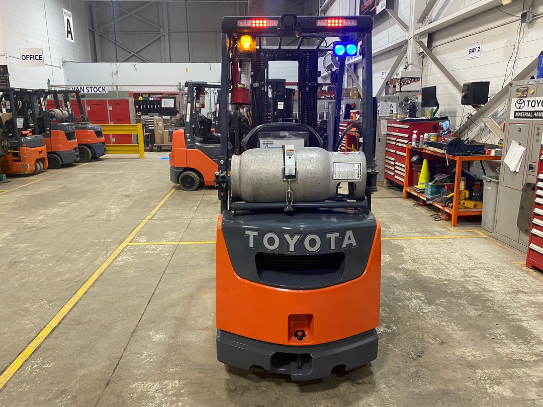 Used forklift for sale in Barrie | 2021 TOYOTA 3,500 LB IC Cushion Forklift | Model: 8FGCU18