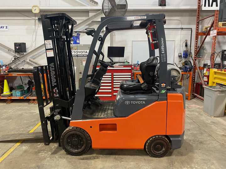 Used forklift for sale in Barrie | 2021 TOYOTA 3,500 LB IC Cushion Forklift | Model: 8FGCU18