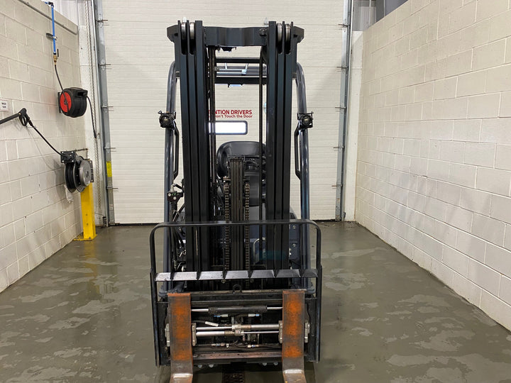 Used forklift for sale in Hamilton | 2022 TOYOTA 4000 LB 3-Wheel Electric Forklift | Model: 8FBE20U