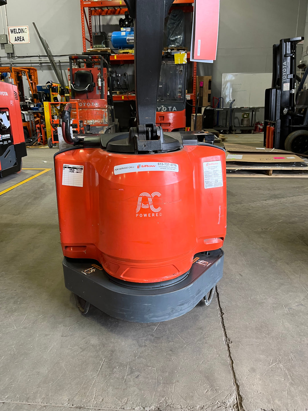 Used forklift for sale in Ottawa | 2014 TOYOTA 6000 LB Electric Walkie Pallet Truck | Model: 8HBW30