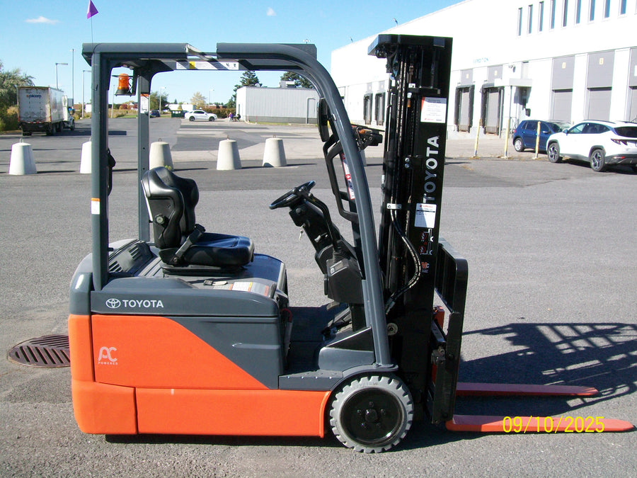 Used forklift for sale in Boucherville | 2021 TOYOTA 4,000 LB 3-Wheel Electric Forklift | Model: 8FBE20U