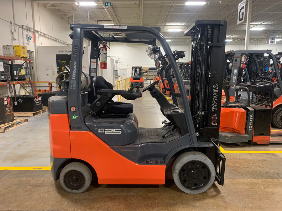 Used forklift for sale in Toronto | 2021 TOYOTA 5000 LB IC Cushion Forklift | Model: 8FGCU25