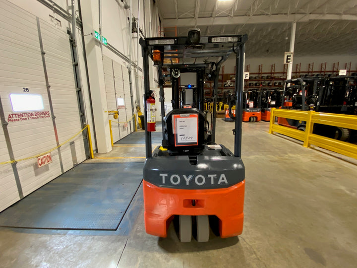 Used forklift for sale in Kitchener | 2023 TOYOTA 3,500 LB 3-Wheel Electric Forklift Longbox | Model: 8FBEH18U