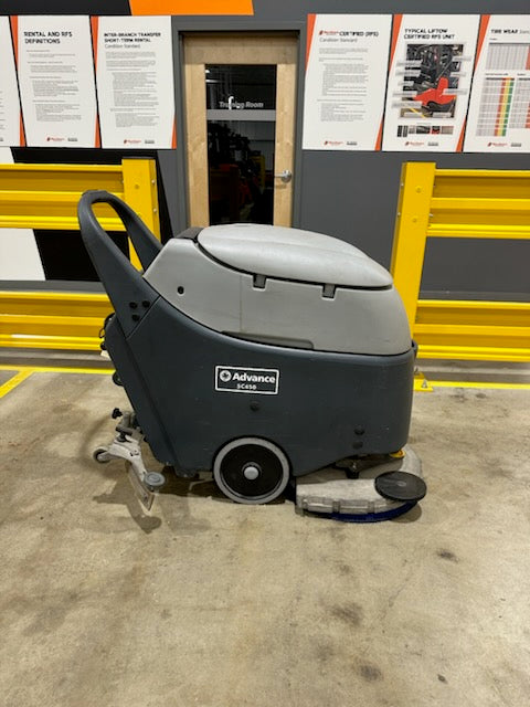 Used forklift for sale in Vermont | 2014 Nilfisk  Elecrtic Advance SC450 20Bwalk behind scrubber dryer with on board charger | Model: SC450 20B