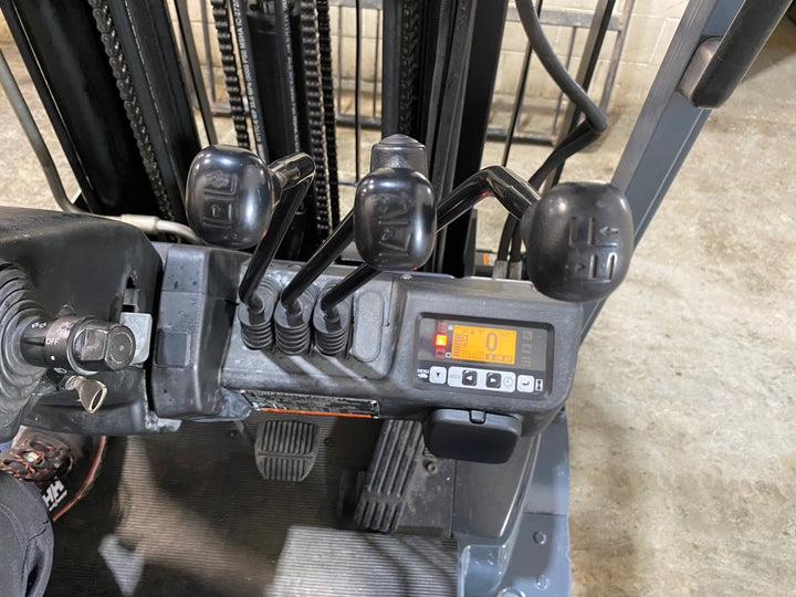 Used forklift for sale in Barrie | 2021 TOYOTA 3,500 LB 3-Wheel Electric Forklift | Model: 8FBE18U