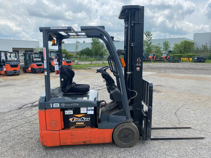 Used forklift for sale in Kitchener | 2019 TOYOTA 3,500 LB 3-Wheel Electric Forklift | Model: 8FBE18U