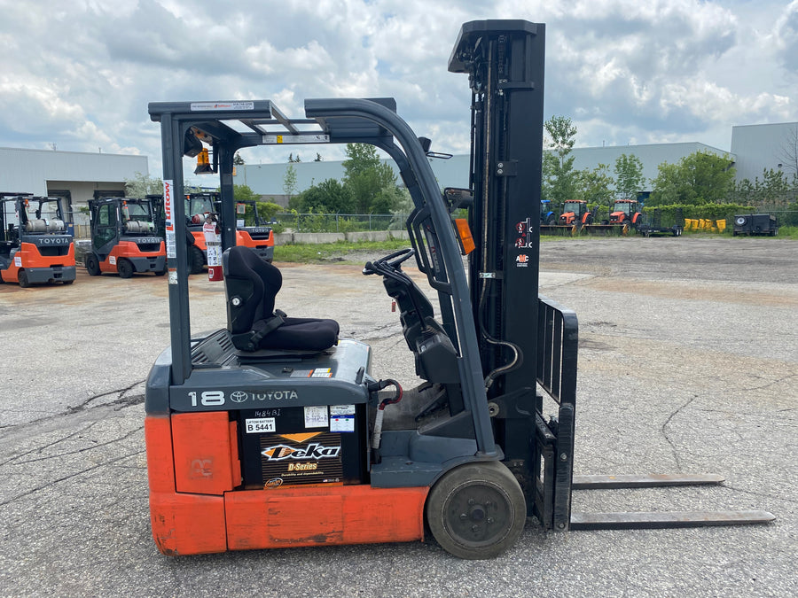Used forklift for sale in Kitchener | 2019 TOYOTA 3,500 LB 3-Wheel Electric Forklift | Model: 8FBE18U