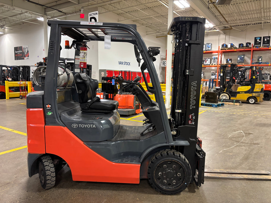 Used forklift for sale in Toronto | 2021 TOYOTA 5,000 LB IC Cushion Forklift | Model: 8FGCU25