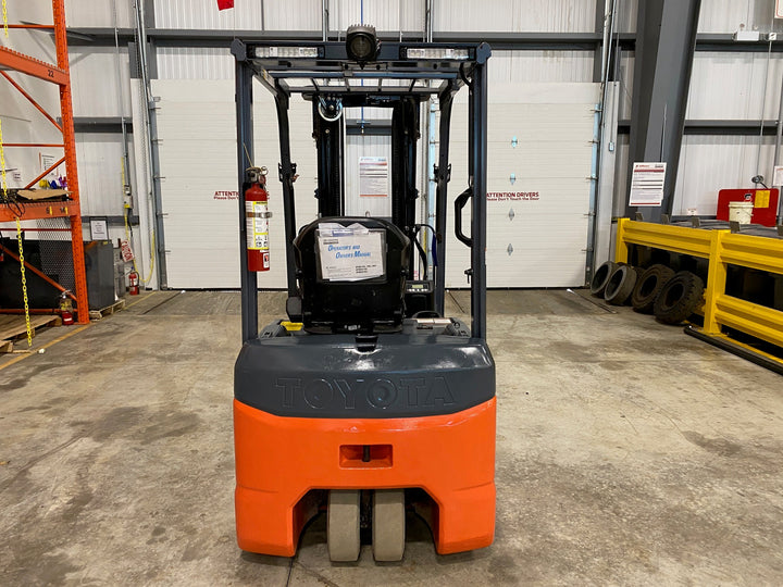 Used forklift for sale in Hamilton | 2021 TOYOTA 4,000 LB 3-Wheel Electric Forklift | Model: 8FBE20U