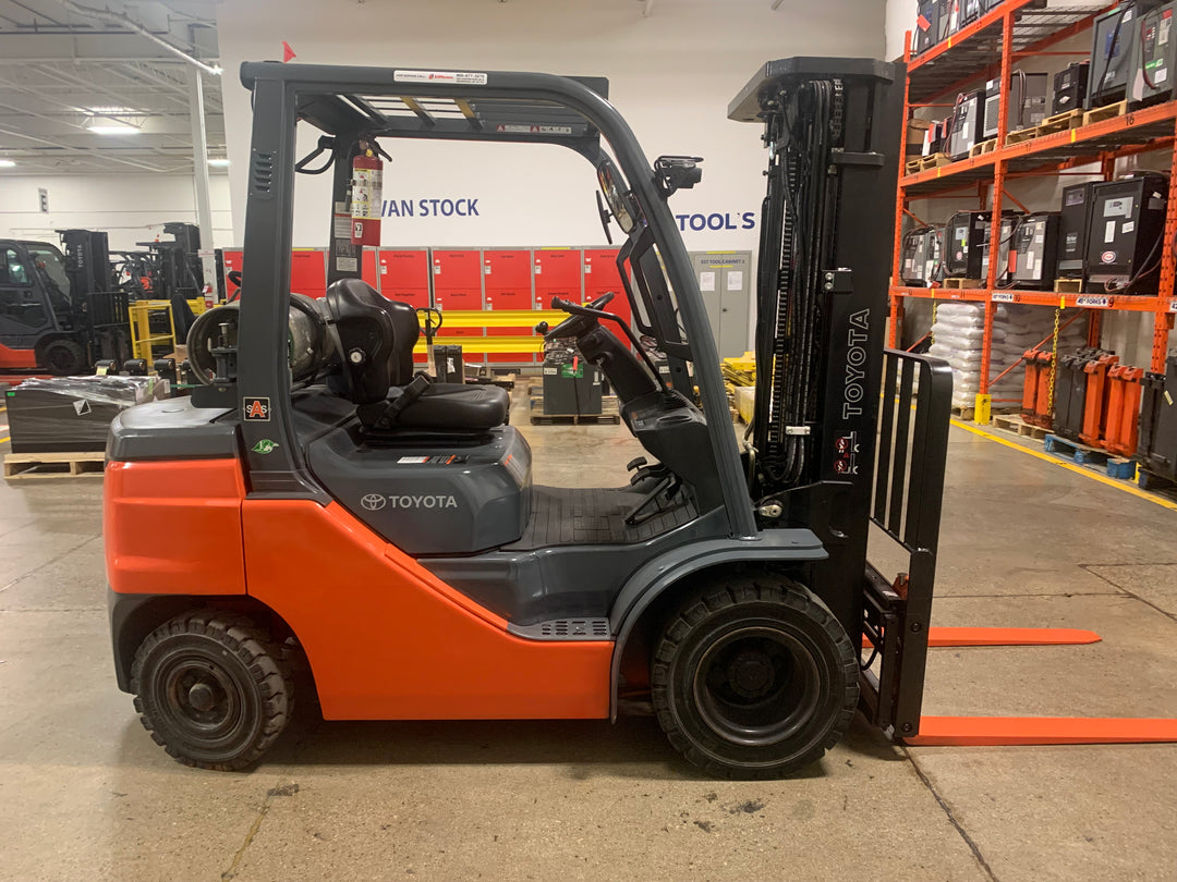 Used forklift for sale in Toronto | 2021 TOYOTA 5,000 LB IC Pneumatic Forklift | Model: 8FGU25
