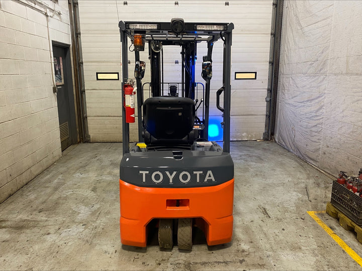 Used forklift for sale in Barrie | 2022 TOYOTA 4,000 LB 3-Wheel Electric Forklift | Model: 8FBE20U