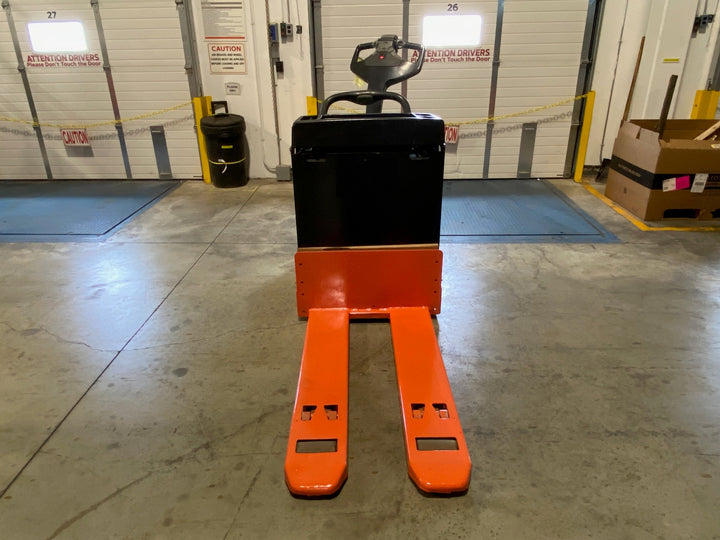 Used forklift for sale in Ajax | 2016 TOYOTA 6,000 LB Electric Walkie Rider Pallet Truck | Model: 8HBE30
