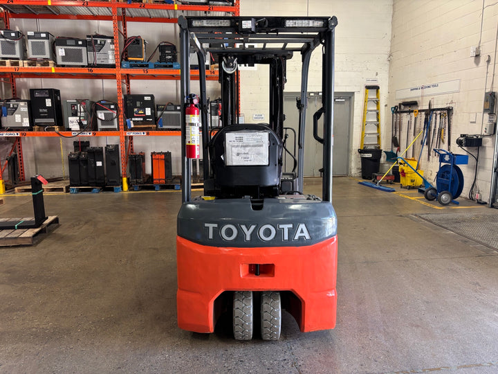 Used forklift for sale in Toronto | 2020 TOYOTA 3000 LB 3-Wheel Electric Forklift | Model: 8FBE15U