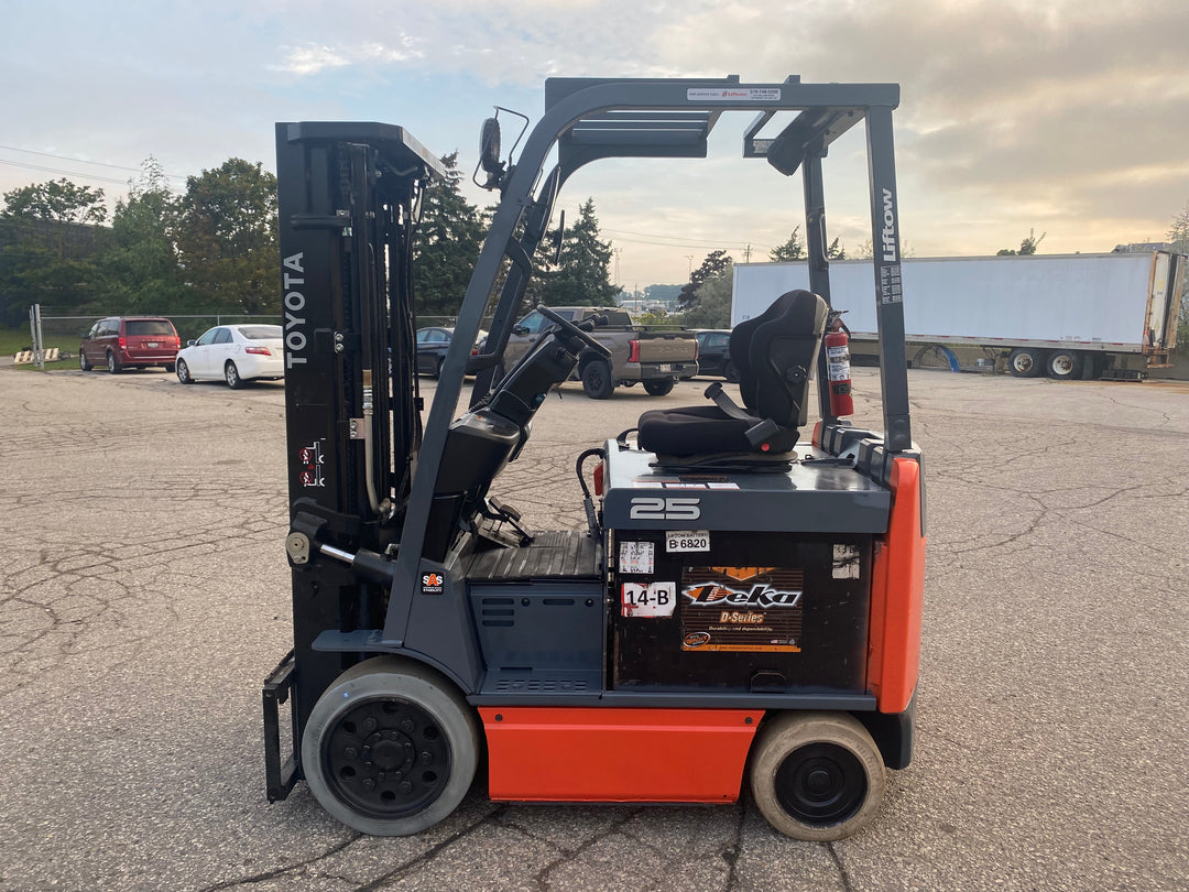 Used forklift for sale in Kitchener | 2018 TOYOTA 5,000 LB Electric Cushion Forklift | Model: 8FBCU25