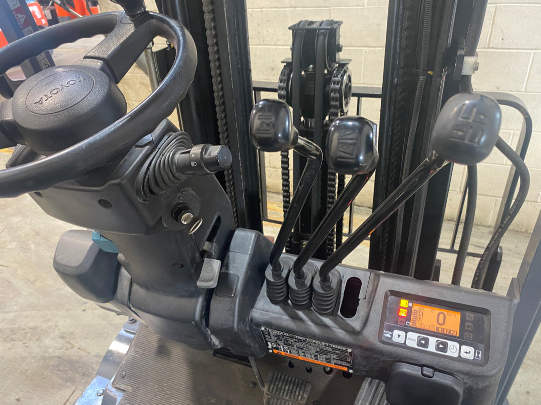 Used forklift for sale in Barrie | 2021 TOYOTA 3,500 LB 3-Wheel Electric Forklift | Model: 8FBE18U