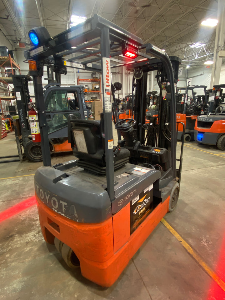 Used forklift for sale in Barrie | 2022 TOYOTA 4,000 LB 3-Wheel Electric Forklift | Model: 8FBE20U
