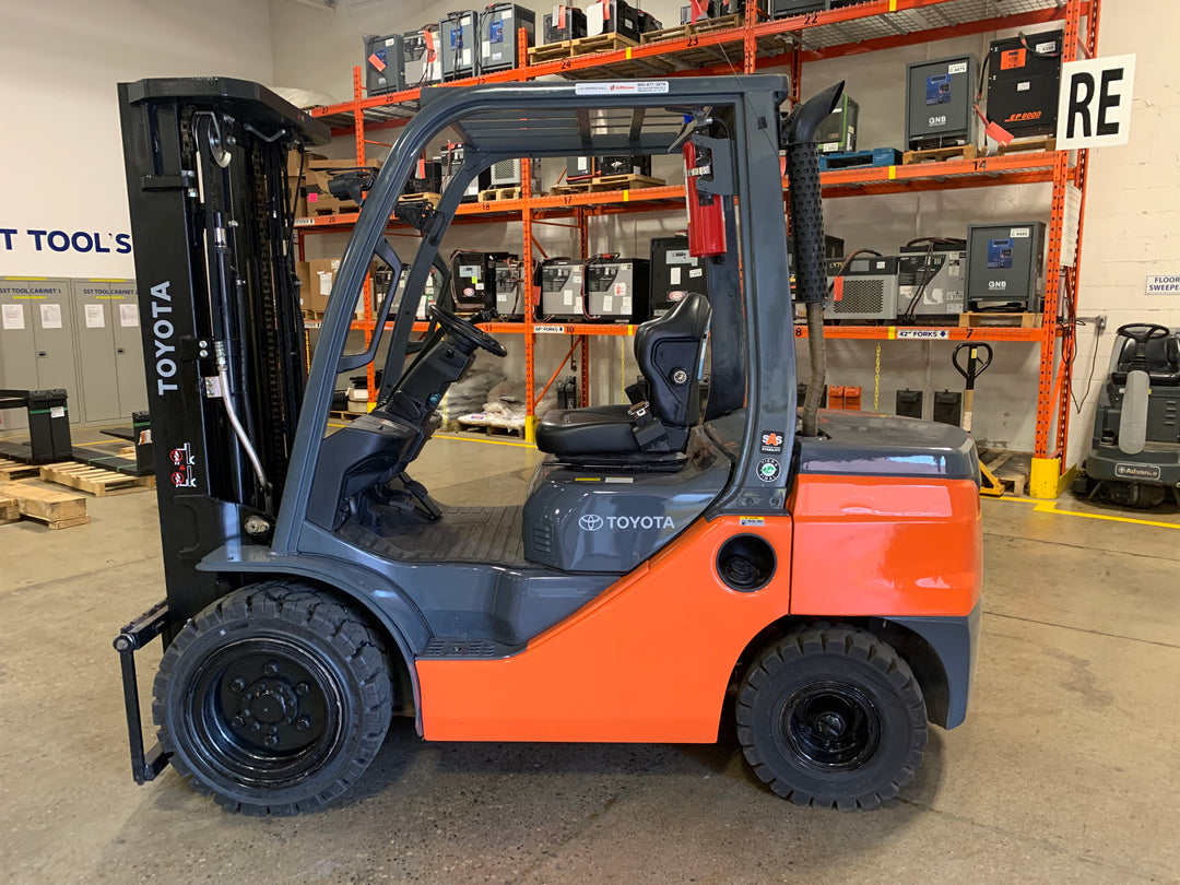 Used forklift for sale in Toronto | 2021 TOYOTA 6,000 LB Diesel Pneumatic Forklift | Model: 8FDU30