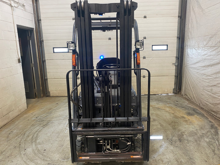 Used forklift for sale in Barrie | 2021 TOYOTA 4000 LB 3-Wheel Electric Forklift | Model: 8FBE20U