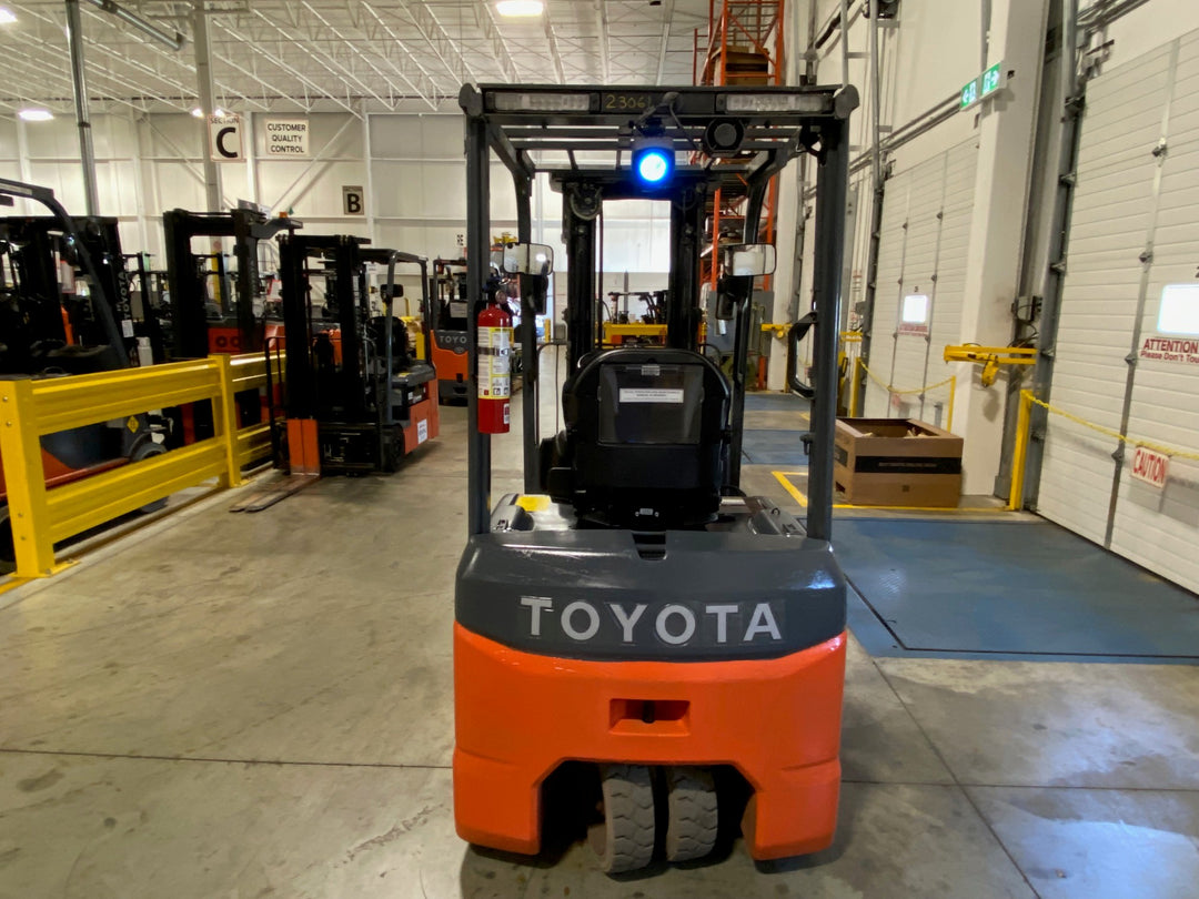 Used forklift for sale in Ajax | 2021 TOYOTA 4,000 LB 3-Wheel Electric Forklift | Model: 8FBE20U