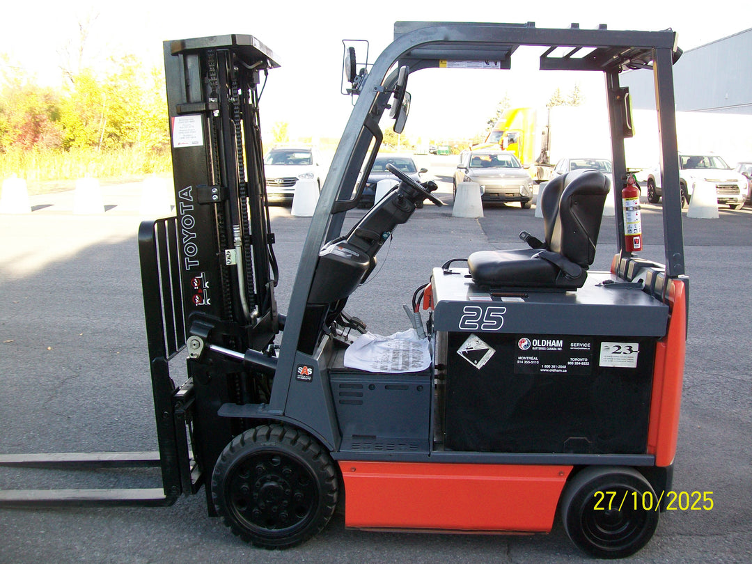Used forklift for sale in Lachine | 2018 TOYOTA 5,000 LB Electric Cushion Forklift Longbox | Model: 8FBCHU25