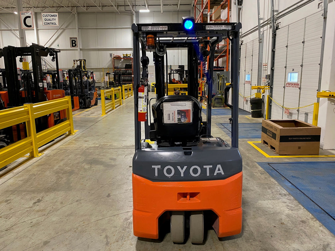 Used forklift for sale in Kitchener | 2023 TOYOTA 3,500 LB 3-Wheel Electric Forklift Longbox | Model: 8FBEH18U