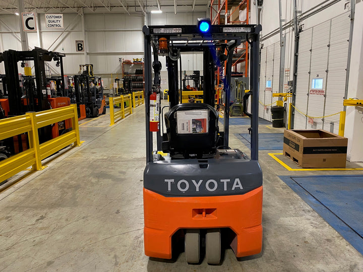 Used forklift for sale in Kitchener | 2023 TOYOTA 3,500 LB 3-Wheel Electric Forklift Longbox | Model: 8FBEH18U