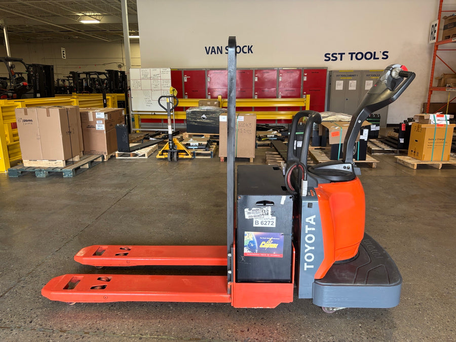 Used forklift for sale in Toronto | 2020 TOYOTA 6,000 LB Electric Walkie Rider Pallet Truck | Model: 8HBE30
