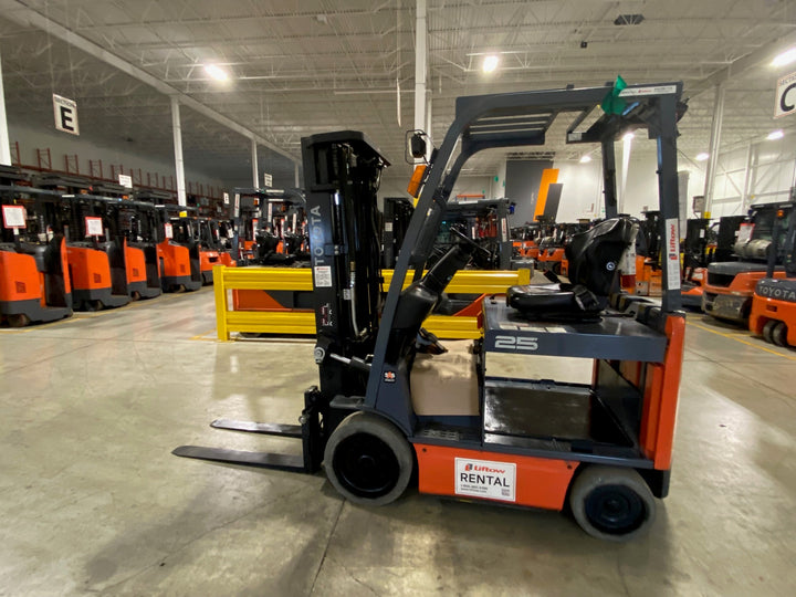 Used forklift for sale in Ajax | 2019 TOYOTA 5,000 LB Electric Cushion Forklift | Model: 8FBCU25