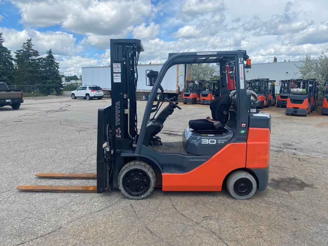 Used forklift for sale in Kitchener | 2021 TOYOTA 6,000 LB IC Cushion Forklift | Model: 8FGCU30