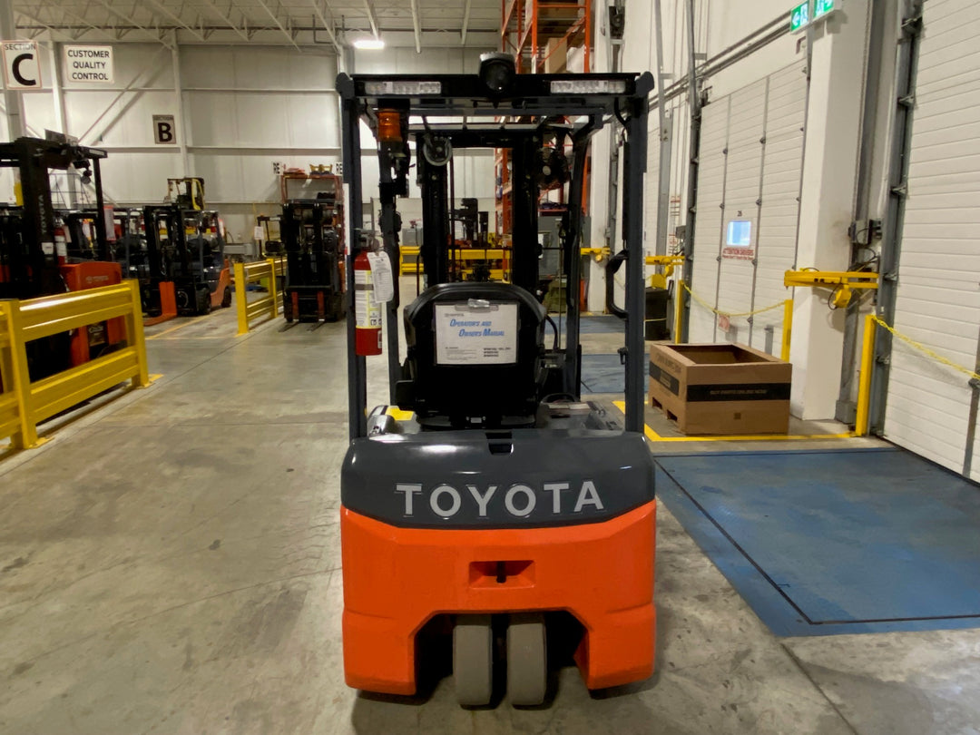 Used forklift for sale in Kitchener | 2021 TOYOTA 3,500 LB 3-Wheel Electric Forklift Longbox | Model: 8FBEH18U