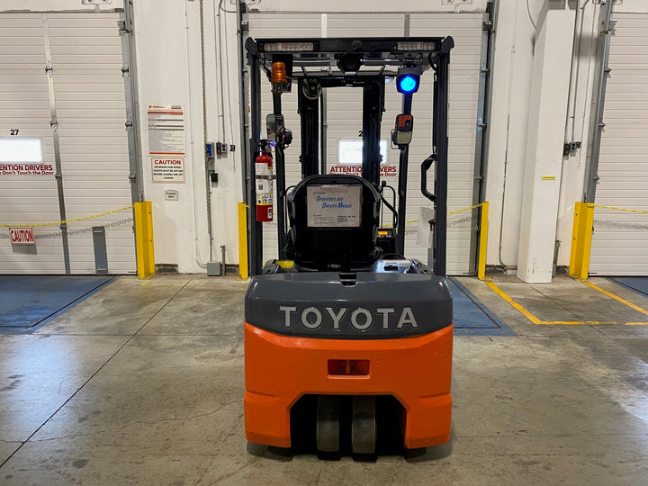 Used forklift for sale in Ajax | 2021 TOYOTA 4000 LB 3-Wheel Electric Forklift | Model: 8FBE20U