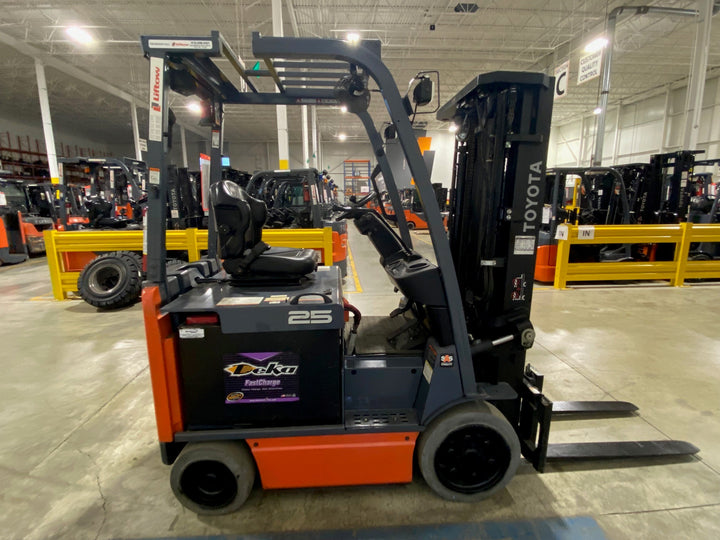 Used forklift for sale in Ajax | 2019 TOYOTA 5,000 LB Electric Cushion Forklift | Model: 8FBCU25