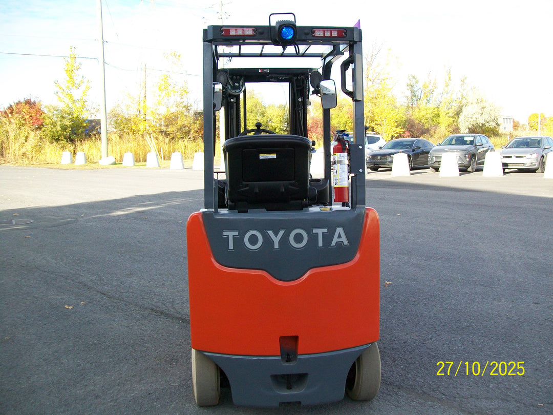 Used forklift for sale in Lachine | 2018 TOYOTA 5,000 LB Electric Cushion Forklift Longbox | Model: 8FBCHU25