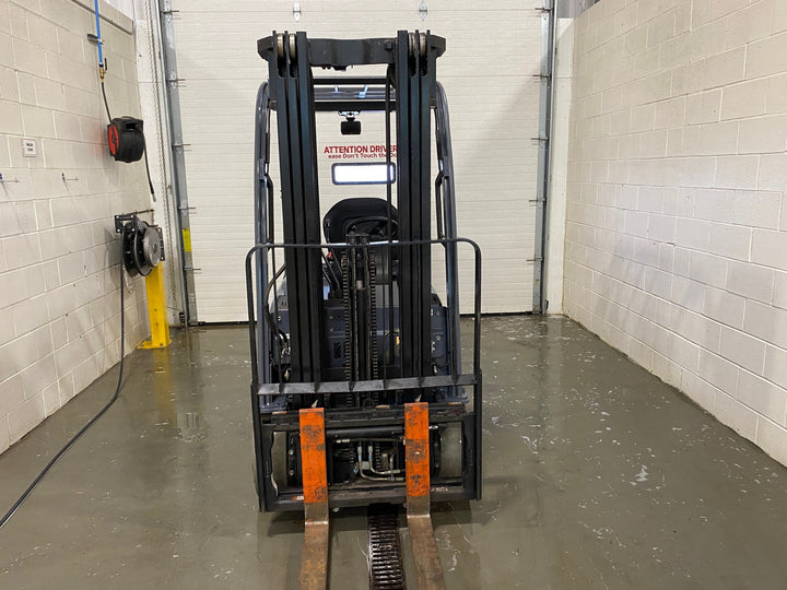 Used forklift for sale in Hamilton | 2019 TOYOTA 4000 LB 3-Wheel Electric Forklift | Model: 8FBE20U
