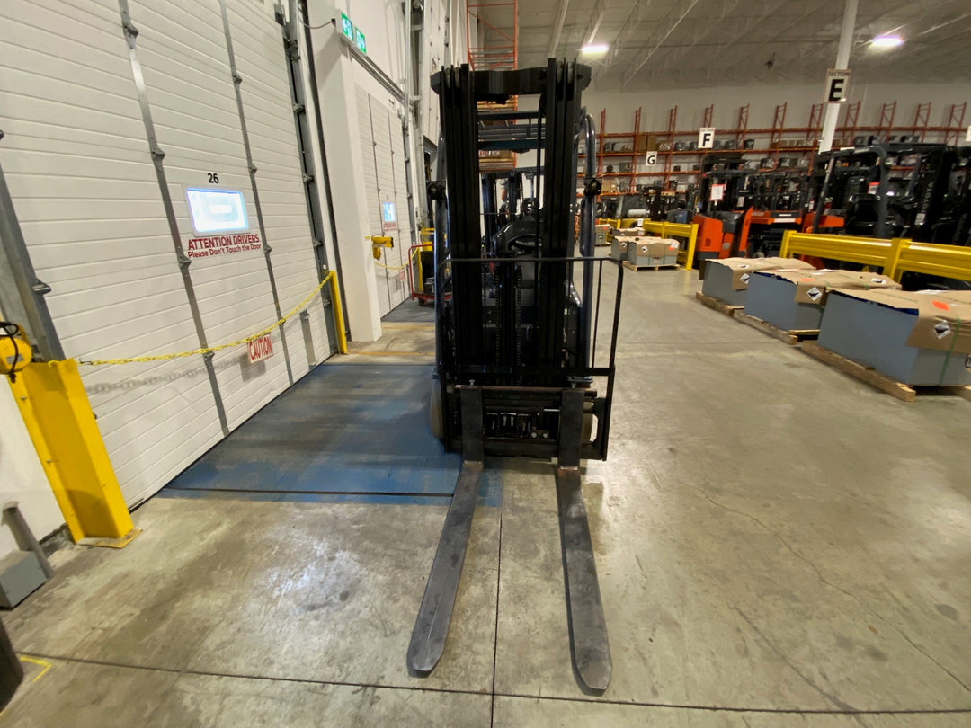 Used forklift for sale in Ajax | 2021 TOYOTA 4,000 LB 3-Wheel Electric Forklift | Model: 8FBE20U