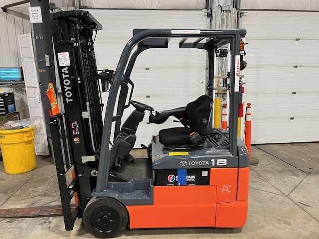 Used forklift for sale in London | 2022 TOYOTA 3,500 LB 3-Wheel Electric Forklift | Model: 8FBE18U