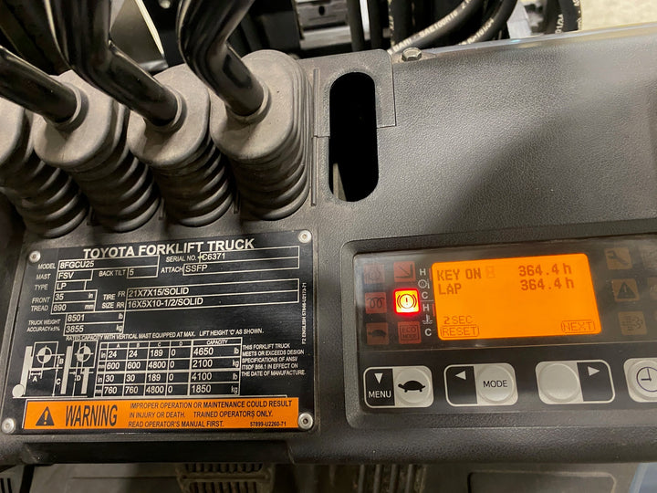 Used forklift for sale in Hamilton | 2021 TOYOTA 5,000 LB IC Cushion Forklift | Model: 8FGCU25