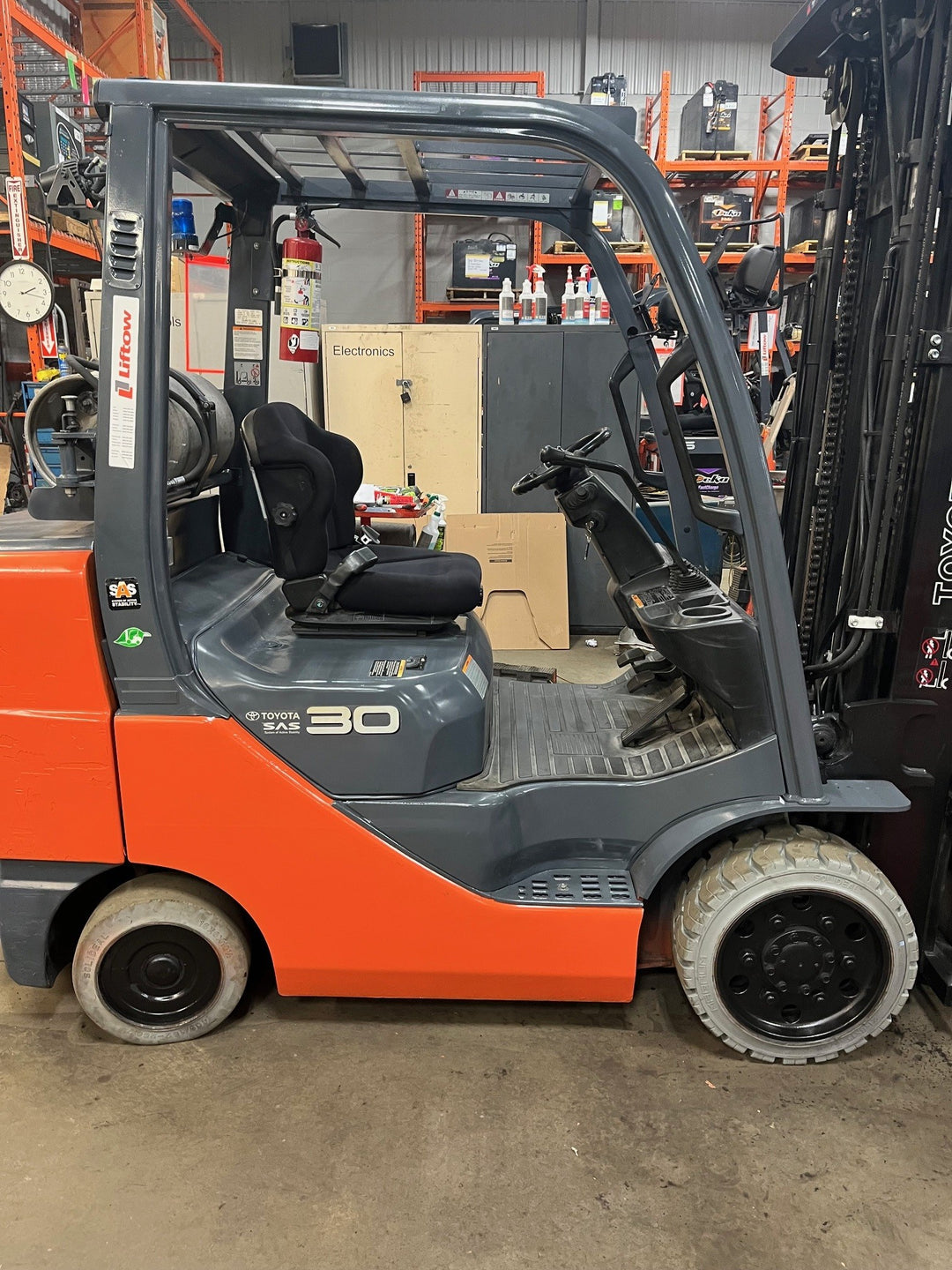 Used forklift for sale in Kitchener | 2019 TOYOTA 6,000 LB IC Cushion Forklift | Model: 8FGCU30