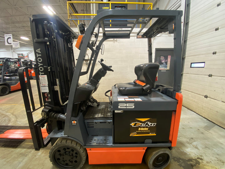 Used forklift for sale in Barrie | 2021 TOYOTA 5,000 LB Electric Cushion Forklift | Model: 8FBCU25