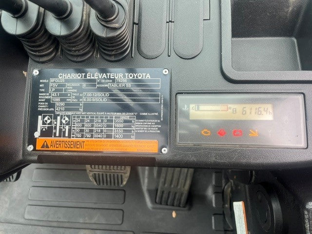 Used forklift for sale in Lachine | 2017 TOYOTA 5,000 LB IC Pneumatic Forklift | Model: 8FGU25