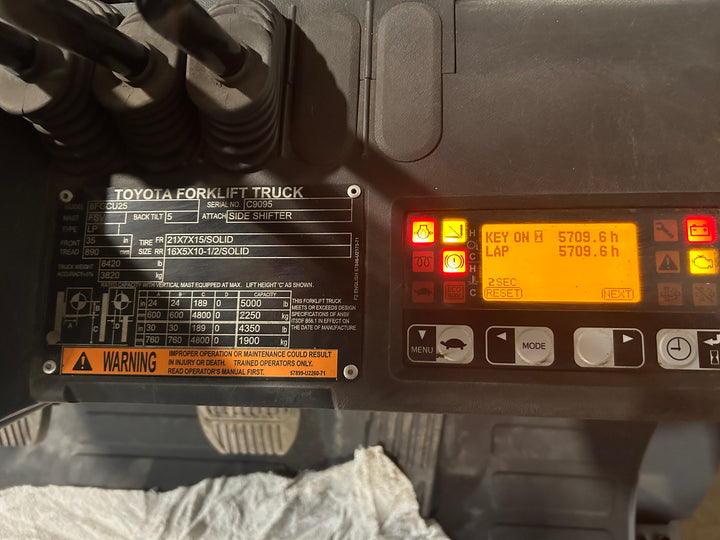 Used forklift for sale in Moncton | 2021 TOYOTA 5,000 LB IC Cushion Forklift | Model: 8FGCU25