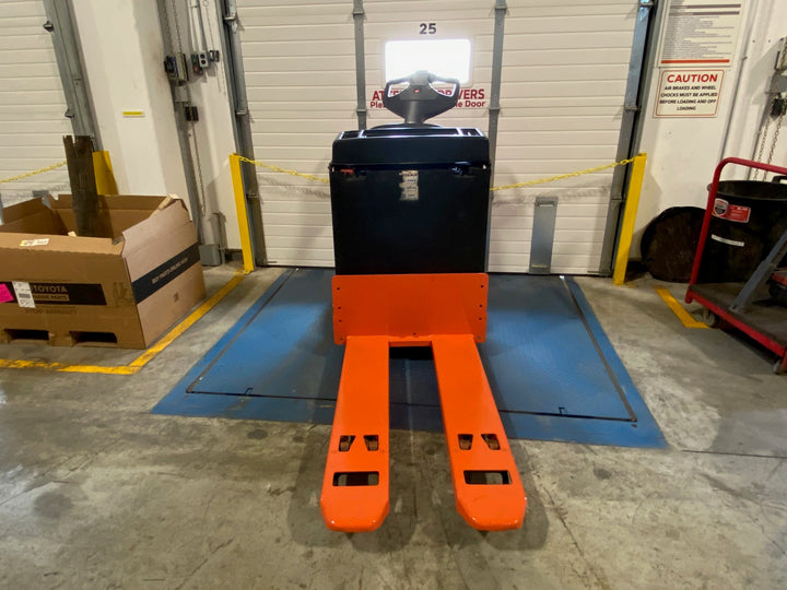 Used forklift for sale in Ajax | 2016 TOYOTA 6,000 LB Electric Walkie Rider Pallet Truck | Model: 8HBE30