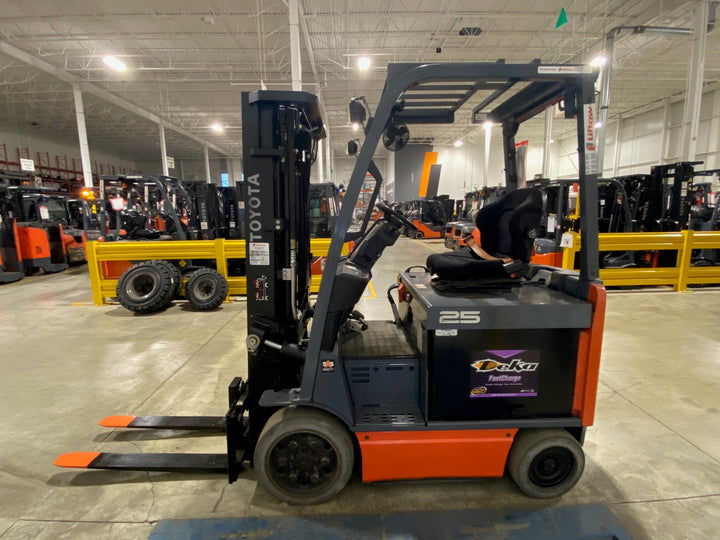 Used forklift for sale in Ajax | 2019 TOYOTA 5,000 LB Electric Cushion Forklift | Model: 8FBCU25