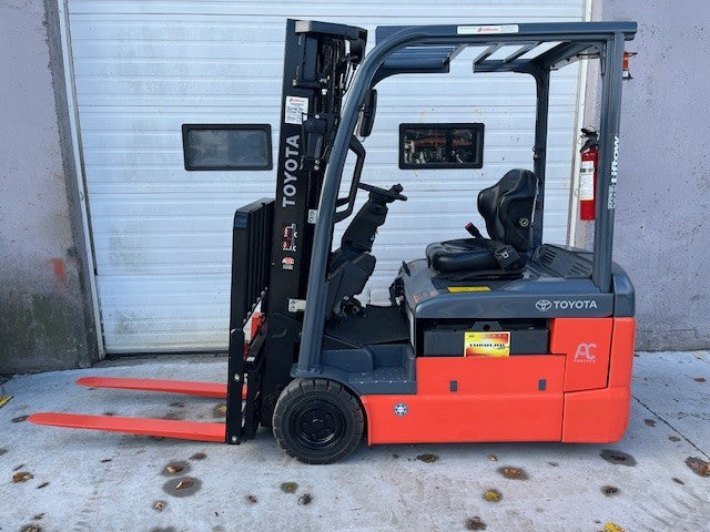 Used forklift for sale in Dartmouth | 2022 TOYOTA 4000 LB 3-Wheel Electric Forklift | Model: 8FBE20U