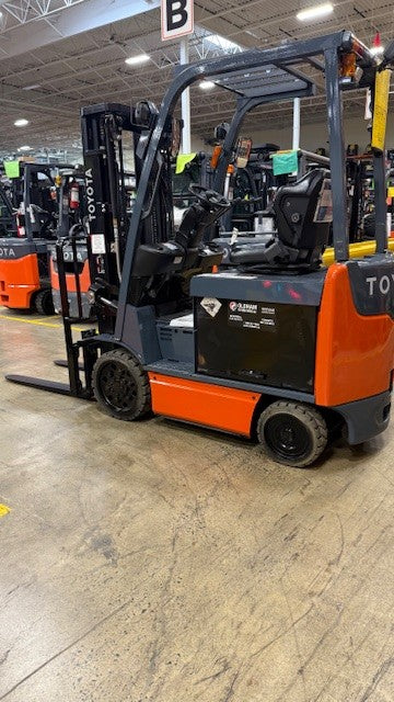 Used forklift for sale in Lachine | 2018 TOYOTA 5,000 LB Electric Cushion Forklift | Model: 8FBCU25