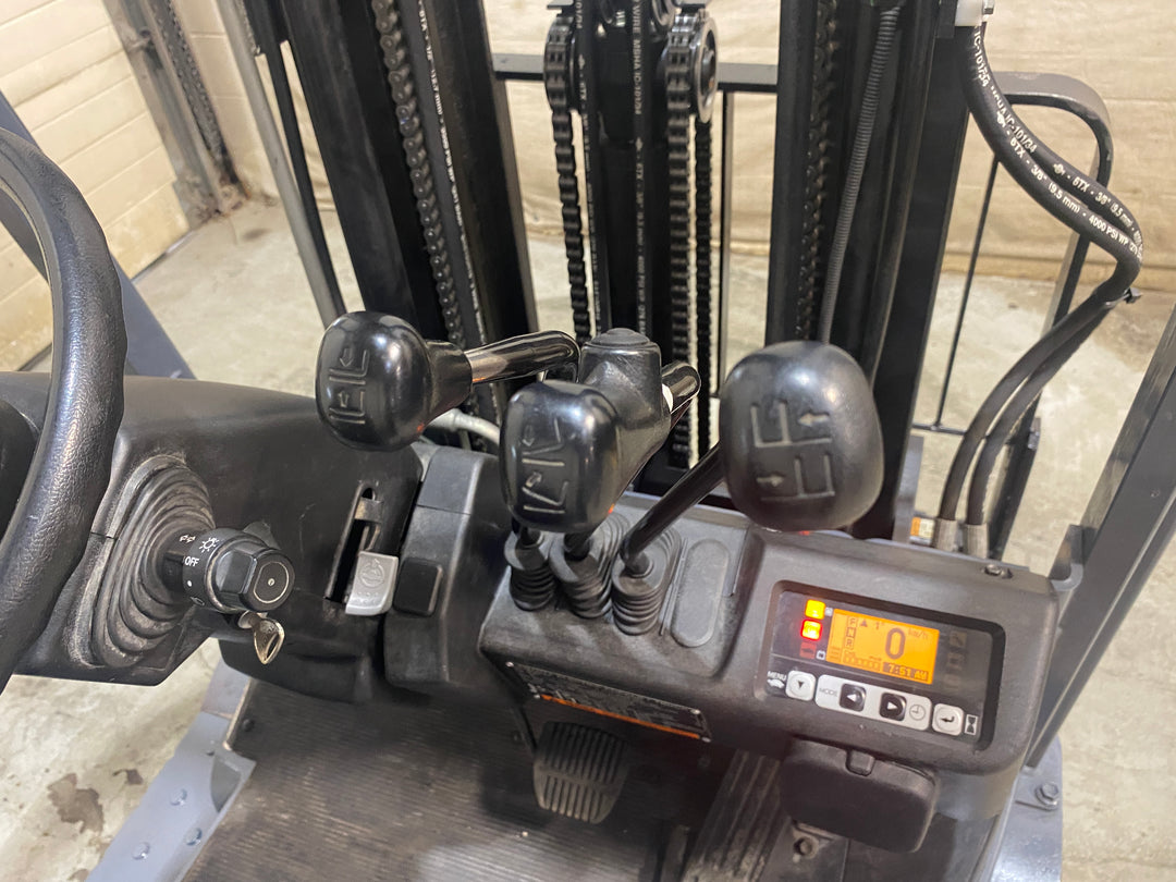 Used forklift for sale in Barrie | 2021 TOYOTA 3,500 LB 3-Wheel Electric Forklift | Model: 8FBE18U