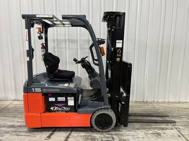 Used forklift for sale in London | 2018 TOYOTA 3,000 LB 3-Wheel Electric Forklift | Model: 8FBE15U